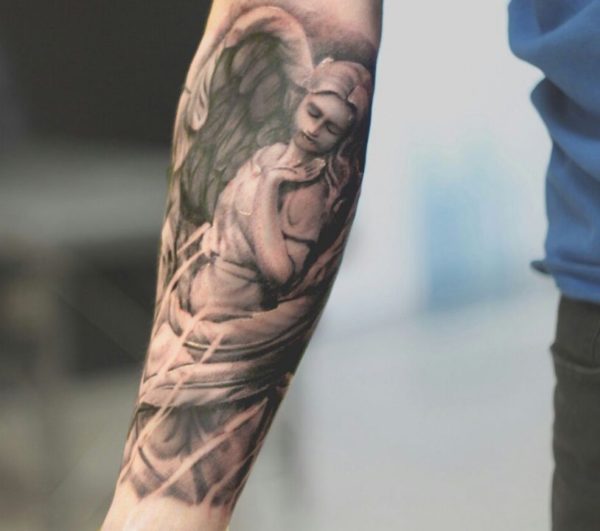 angel tattoos on arm